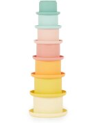 Bieco Silicone Stacking Cups Tropical Vibes cupe de stivuire 12 m+ 7 buc