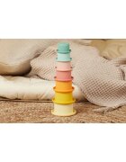 Bieco Silicone Stacking Cups Tropical Vibes cupe de stivuire 12 m+ 7 buc
