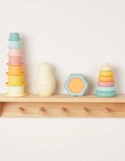 Bieco Silicone Stacking Cups Tropical Vibes cupe de stivuire 12 m+ 7 buc