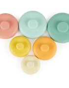 Bieco Silicone Stacking Tower Tropical Vibes inele inserabile 12 m+ 6 buc