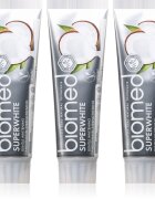 Biomed Superwhite pasta de dinti cu efect intaritor cu ulei de cocos 3x100 g
