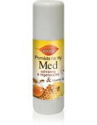 Bione Cosmetics Honey + Q10 balsam de buze protector si regenerator cu vitamina E 11 ml