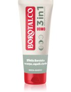 Borotalco MEN 3 in 1 Gel de duș pentru bărbați pentru față corp și păr parfum Musk 200 ml