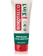 Borotalco MEN 3 in 1 Gel de duș pentru bărbați pentru față corp și păr parfum Unique Scent of 200 ml