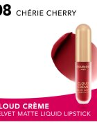 Bourjois Cloud Crème Velvet Matte ruj lichid ultra mat culoare 08 Chérie Cherry 3.1 ml