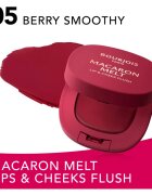 Bourjois Macaron Melt Lip & Cheek Flush blush 2 in 1 culoare 05 Berry Smoothy 5 g
