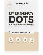 breakout + aid Emergency Dots For Spots and Blemishes tratament topic pentru acnee cu niacinamidă și zinc 72 buc