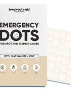 breakout + aid Emergency Dots For Spots and Blemishes tratament topic pentru acnee cu niacinamidă și zinc 72 buc