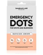 breakout + aid Emergency Dots For Spots and Blemishes tratament topic pentru acnee pe fata decolteu si spate cu acid salicilic 72 buc