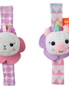 Bright Starts Wrist Pals Toy zornăitoare de ținut în mână pentru dentiție Unicorn & Llama 0 m+ 2 buc