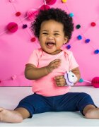 Bright Starts Wrist Pals Toy zornăitoare de ținut în mână pentru dentiție Unicorn & Llama 0 m+ 2 buc