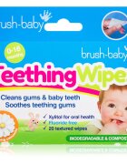Brush Baby Applemint șervețele pentru dinti pentru copii 20 buc