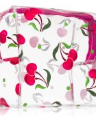 BrushArt Accessories Transparent cosmetic bag geantă de cosmetice transparentă Sweet Cherry 15 x 14 x 9 cm 1 buc