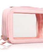 BrushArt Accessories Transparent make-up case servietă pentru cosmetice Pink 1 buc