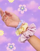 BrushArt Daisy Dreams Satin Scrunchies Set Elastice pentru par 3 buc