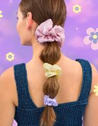 BrushArt Daisy Dreams Satin Scrunchies Set Elastice pentru par 3 buc