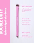 BrushArt Double Duty Eyeliner & Eyeshadow brush pensulă pentru farduri de ochi și pentru eyeliner fata-verso 1 buc