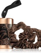 BrushArt Gift for You Slim & Midi satin scrunchie set Elastice pentru par Chocolate brown 3 buc