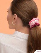 BrushArt Gift for You Slim satin scrunchie set Elastice pentru par Pink & Red
