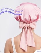 BrushArt Hair Adjustable Satin Bonnet turban pentru păr Candy Pink 1 buc