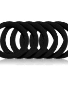 BrushArt Hair Band Elastice pentru par Black 6 buc