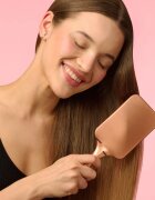 BrushArt Hair Boar bristle paddle hairbrush perie de par cu peri de mistret Bronze 1 buc