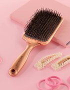 BrushArt Hair Boar bristle paddle hairbrush perie de par cu peri de mistret Bronze 1 buc
