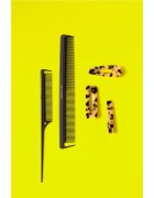 BrushArt Hair Tail comb with a carbon finish pieptene 1 buc