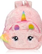 BrushArt KIDS Fluffy unicorn backpack Small rucsac pentru copii Pink (20 x 23 cm) 1 buc