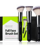BrushArt Professional Full Face brush set with makeup pouch set de pensule cu geantă Black