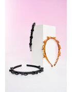 Brushworks Butterfly Clip Headbands bentiță pentru păr 3 buc