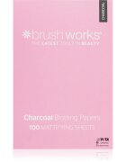Brushworks Charcoal Blotting Papers foițe cu efect matifiant 100 buc