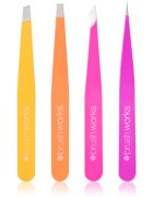 Brushworks Combination Tweezer Set set pensete pentru sprâncene tip Brights 4 buc