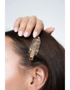Brushworks Gold Flake No Crease Clips agrafe de par transparente 6 buc