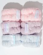 Brushworks Pastel Microfibre Wrist Wash Bands brățară absorbantă pentru spălarea feței 6 buc