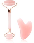 Brushworks Resin Rose Roller & Gua Sha set pentru îngrijirea pielii