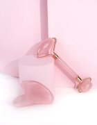 Brushworks Resin Rose Roller & Gua Sha set pentru îngrijirea pielii