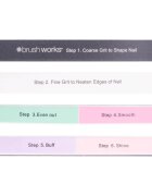 Brushworks Shape & Shine pilă pentru lustruirea unghiilor cu șase fețe 1 buc