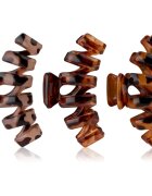 Brushworks Tortoiseshell Claw Clips clama de par 3 buc