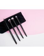 Brushworks Travel Eye Brush Set set perii machiaj pentru călătorii