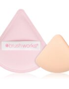 Brushworks Triangular Powder Puff Duo aplicator spumă asupra machiajului