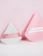 Brushworks Triangular Powder Puff Duo puf pentru pudra