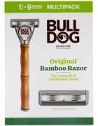 Bulldog Original Bamboo Razor Aparat de ras + rezervă lame 9 bucati