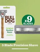 Bulldog Original Bamboo Razor Aparat de ras + rezervă lame 9 bucati