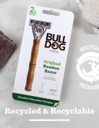Bulldog Original Bamboo Razor Aparat de ras + rezervă lame 9 bucati