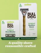 Bulldog Original Bamboo Razor Aparat de ras + rezervă lame 9 bucati