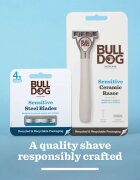 Bulldog Sensitive Ceramic Razor Aparat de ras + rezervă lame 9 bucati