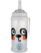 Canpol babies BabiesBoo Sport Cup sticlă pentru sport cu pai cu greutăți Panda 1 buc