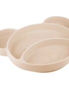 Canpol babies Bear farfurie compartimentată cu ventuză Beige 1 buc