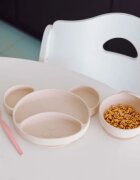 Canpol babies Bear farfurie compartimentată cu ventuză Beige 1 buc